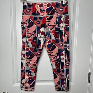 Constantly Varied Gear Crop Leggings Pop Art Women's Sz Small Squat Approved